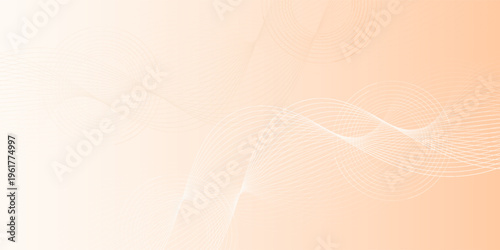 A soft gradient background, background with pastel orange and white colors, background featuring smooth, flowing wave patterns. Minimal abstract gradient wavy line vector background modern