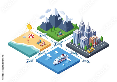 Exploring Diverse Destinations From Sandy Beaches and Majestic Mountains to Bustling Cities and Serene Seas