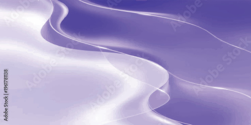 Abstract flowing purple and white waves creating a dynamic and elegant background.