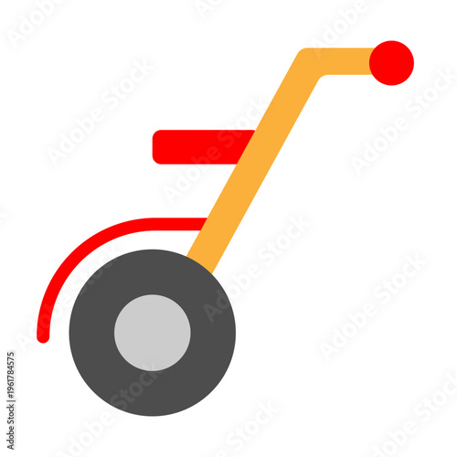Electric Unicycle Vector Flat Icon Design