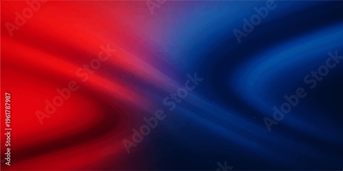 Abstract red and blue silk fabric background with smooth flowing waves and soft light motion texture for a modern wallpaper design illustration