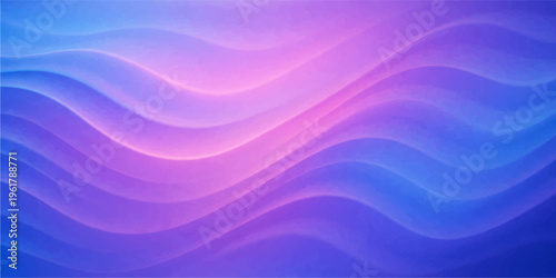 Smooth flowing waves of abstract blue and purple silk create a soft textured pattern with light motion and a swirl of pink lines for a modern art backdrop wallpaper