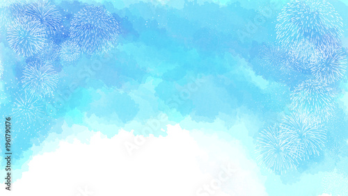 青空に開く花火