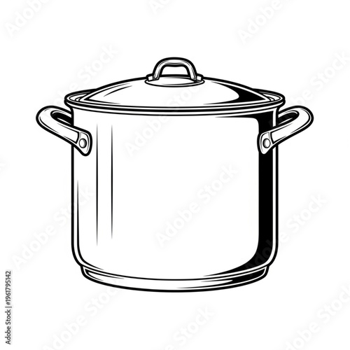 Foto Large Pot with Lid and Handles.