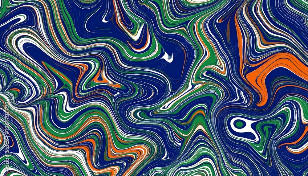 Obraz premium vibrant abstract swirl pattern with dynamic fluid motion on dark blue background