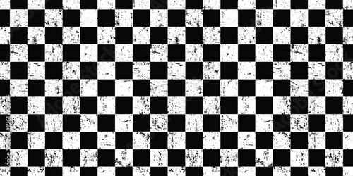 Abstract racing flag background with distressed grunge effect. Vector design for car racing, rally, and motocross sport