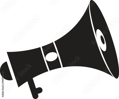  megaphone icon vector illustration isolated on white background for marketing announcements, public speaking, digital alerts, news broadcasting, advertising campaigns, and social media communication.
