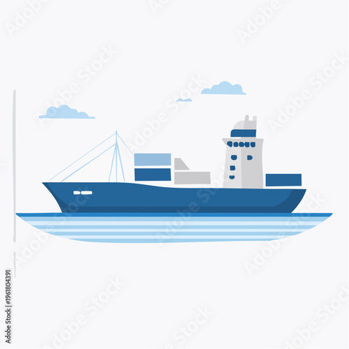 Efficient Global Ocean Freight Transportation Large Cargo Container Ship Moving Goods Across Continents