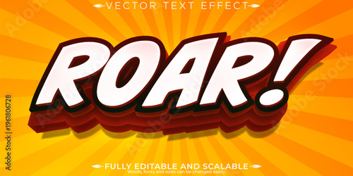 Comic book text effect, editable cartoon and comic text style