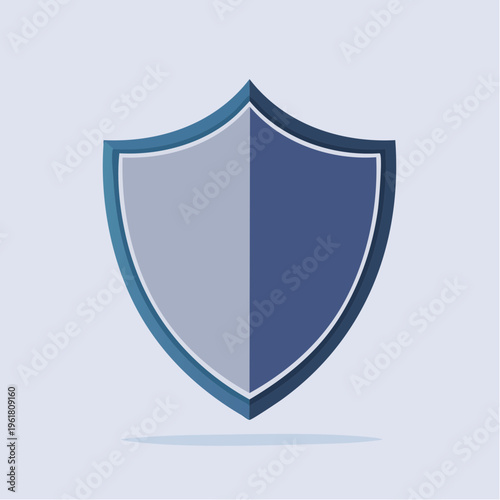 A simple, modern, blue and grey shield icon on a light blue background Free Download A simple, modern, blue and grey shield icon on a light blue background - GFXLoad