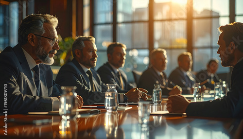Economic policy roundtable meeting with ministers and economists discussing inflation trends