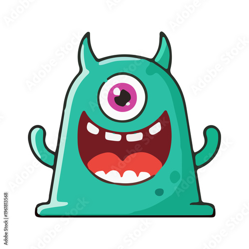 Cute One-Eyed Monster Character