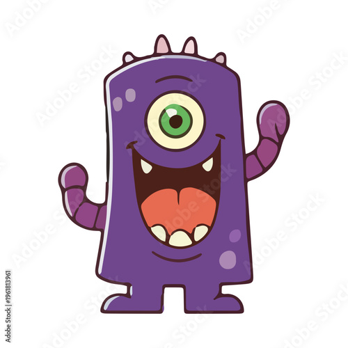 Cute Purple One-Eyed Monster