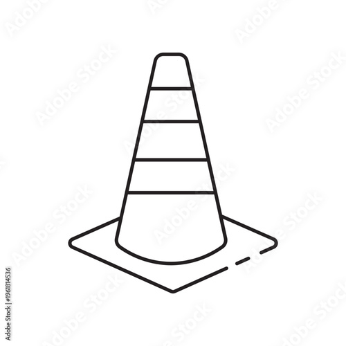 Traffic Cone Outline Icon