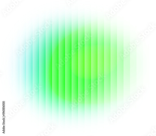Schilderij op canvas Lime green ribbed glass circle element with fresh neon gradient light