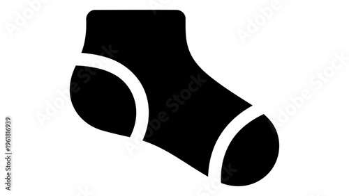 Ankle socks icon, a simple flat vector illustration of low cut footwear for casual wear