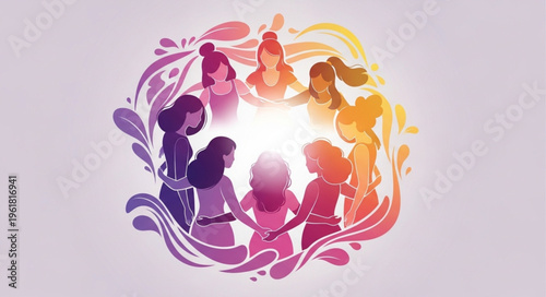Diverse Women United in a Circle of Empowerment and Sisterhood.