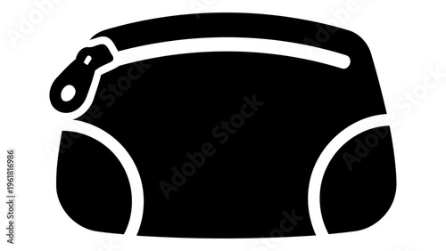 Cosmetic pouch icon, a simple vector illustration of a makeup bag