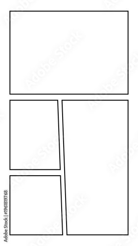 スマホ用縦型マンガコマ割り(4K UHD 3840×2160)