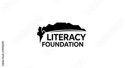 Literacy Foundation Emblem Features Silhouette of Person Reading