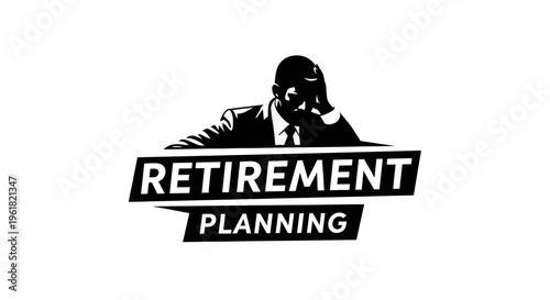 A man in a suit is deeply engaged in retirement planning.