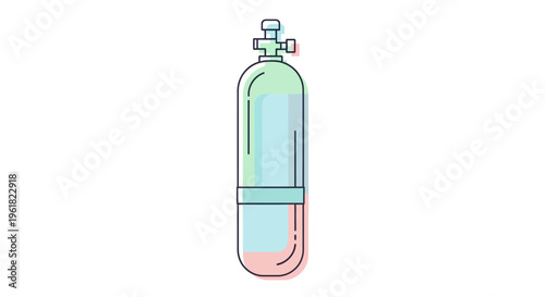 Oxygen tank medical equipment.