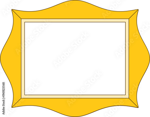 Ornate Yellow Picture Frame