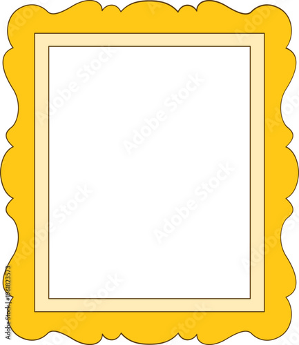 Ornate Yellow Picture Frame