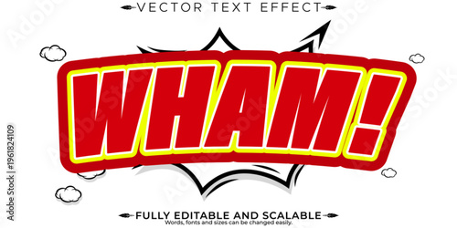 Comic book text effect, editable cartoon and pop art text style