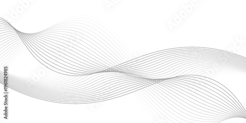 Abstract color smooth stripe dynamic wave line on a white stylized line art background. Design element technology suit for banner, poster, cover, brochure, flyer, website. vector illustration