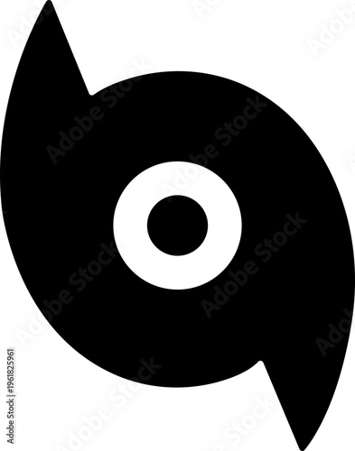 Hurricane cyclone icon in flat style featuring storm, typhoon, tornado, whirlwind, vortex and weather synonym elements for disaster alert, climate design and warning graphics