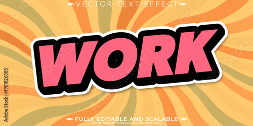 Cretive text effect, editable modern and poster text style