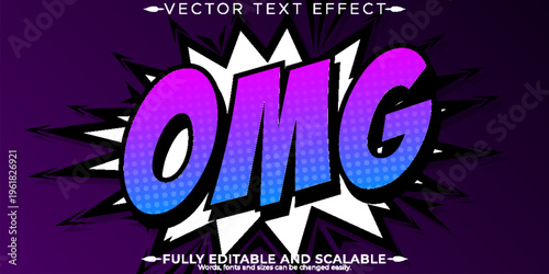 Comic book text effect, editable cartoon and boom text style