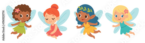 Fairy girl vector for cute illustration cartoon and flower isolated princess. Child baby character for fantasy magic fairy and pink set kids. Fairy art dress for cute beautiful girl