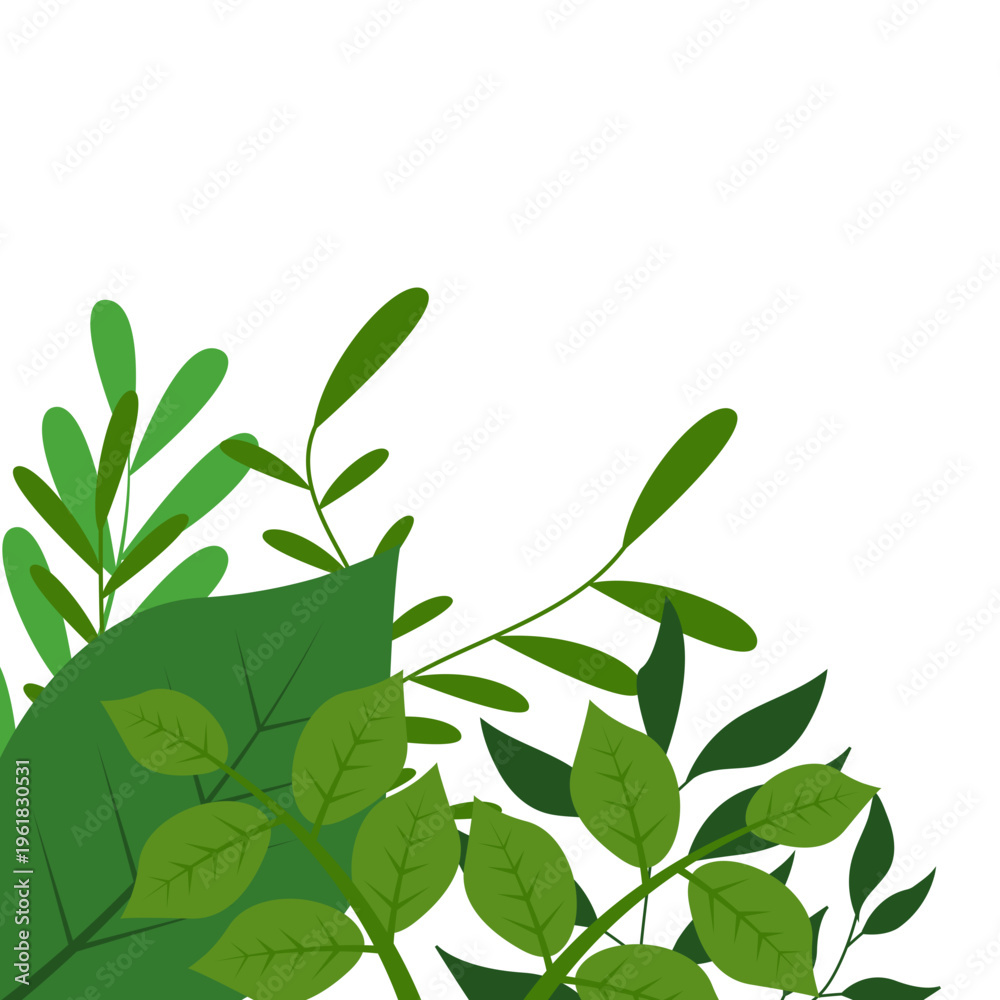 Obraz premium Forest Leaves Corner
