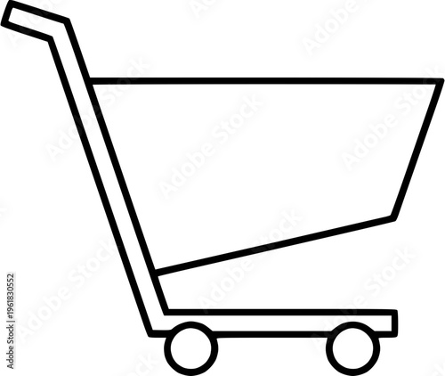 Simple shopping cart icon illustration