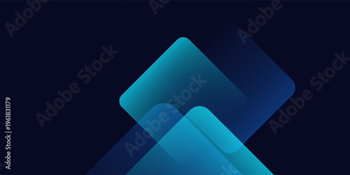 Blue abstract gradient shapes background. Vector illustration