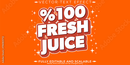 Organic fresh text effect, editable natural and fruit text style