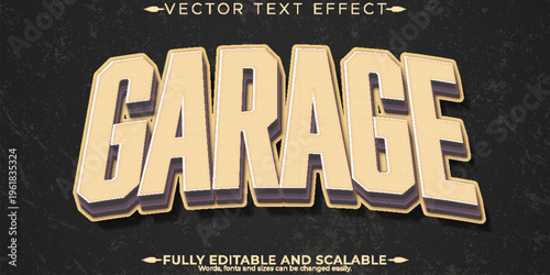 Retro sticker text effect, editable 70s and 80s text style