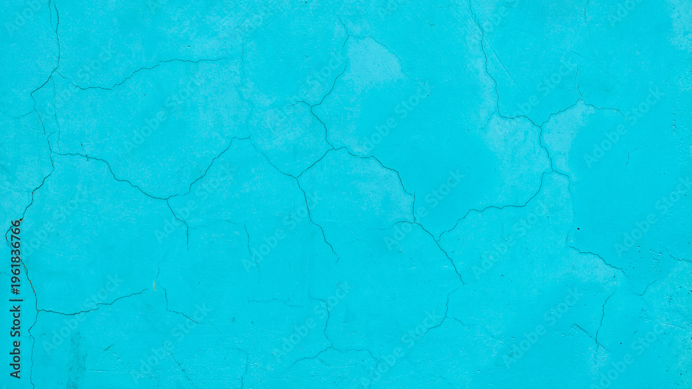 Fototapeta premium Blue Cracked Wall Texture Background