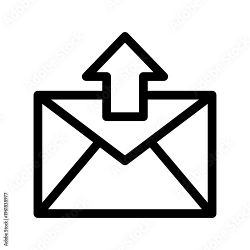 Out Messages Icon Vector Symbol Design Illustration