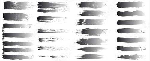 Beautiful Brushes vector collection. Grunge Elements - Brush strokes, ink paint brushes, grunge lines. Rectangle text box for social media and network. vector