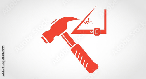 Hammer Breaking Computer Network Router Equipment.