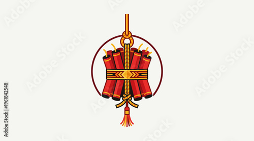 Cartoon Dynamite Bundle on Light Background