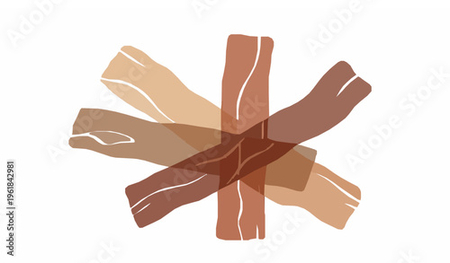 Minimal Beef Jerky Watercolor Snack Illustration Food Vector Art