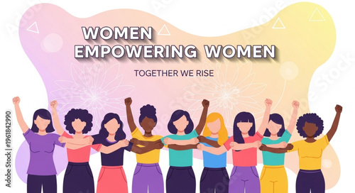 Diverse women united celebrating empowerment and strength together.
