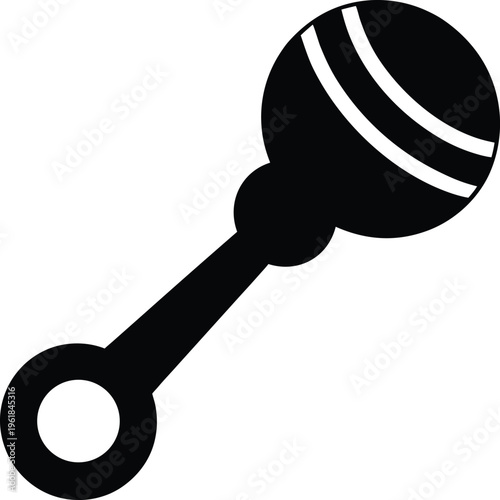 Simple Baby Rattle Icon