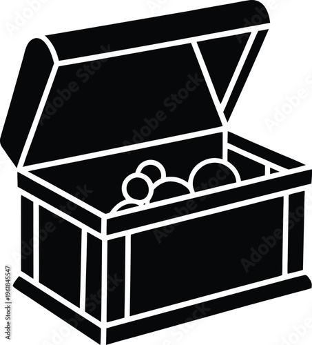 Treasure Chest Filled With Gold Coins