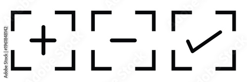 Full screen vector black icons. Set of full screen and exit full screen icon. . Scalability icons in flat style for web site, mobile app. Vector illustration with white background EPS10