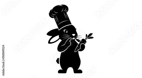 A cartoon rabbit wearing a chef hat.